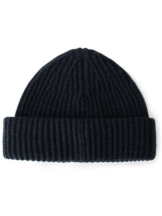 N22C3 Full Rib RWS Wool Beanie Charcoal - STONE ISLAND - BALAAN 3