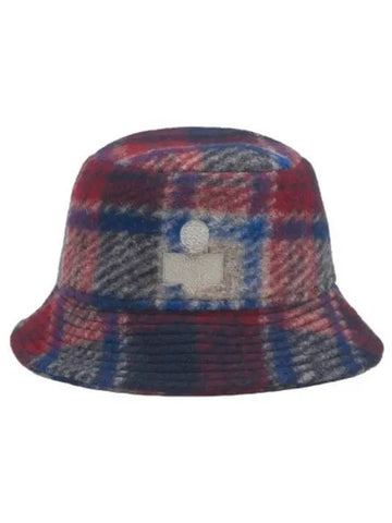 Hailey Bucket Hat Blue Red - ISABEL MARANT - BALAAN 1