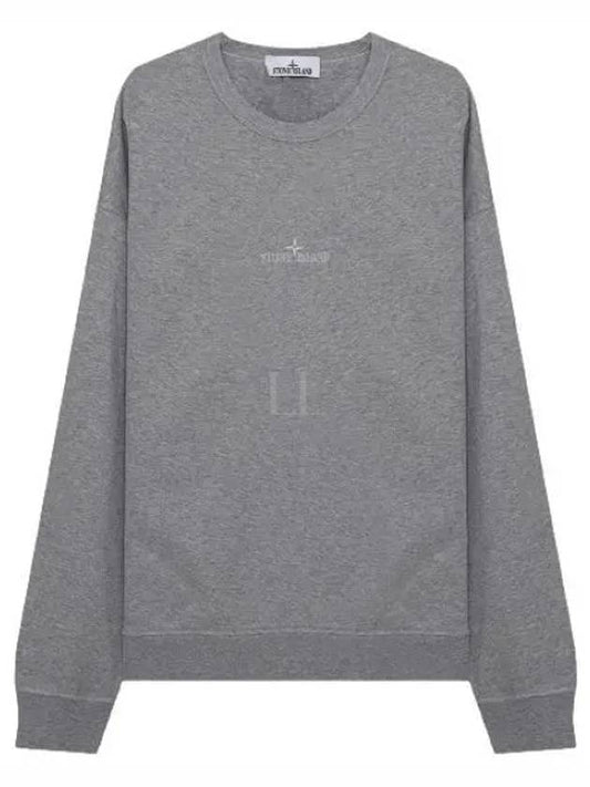 Garment Dyed Cotton Logo Embroidery Sweatshirt Grey - STONE ISLAND - BALAAN 2