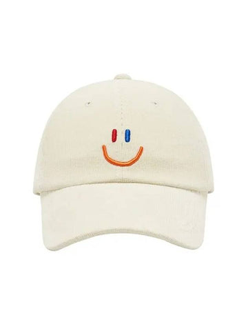 LaLa Corduroy Ball Cap Cream - LALA SMILE - BALAAN 1