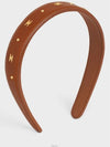 Triomphe Headband Calfskin & Gold Finish Brass Tan - CELINE - BALAAN 2