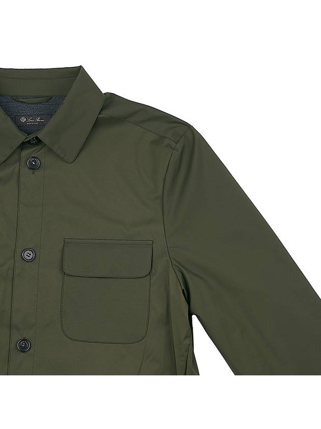 Windwish Overshirt Jacket Dark Green - LORO PIANA - BALAAN 5