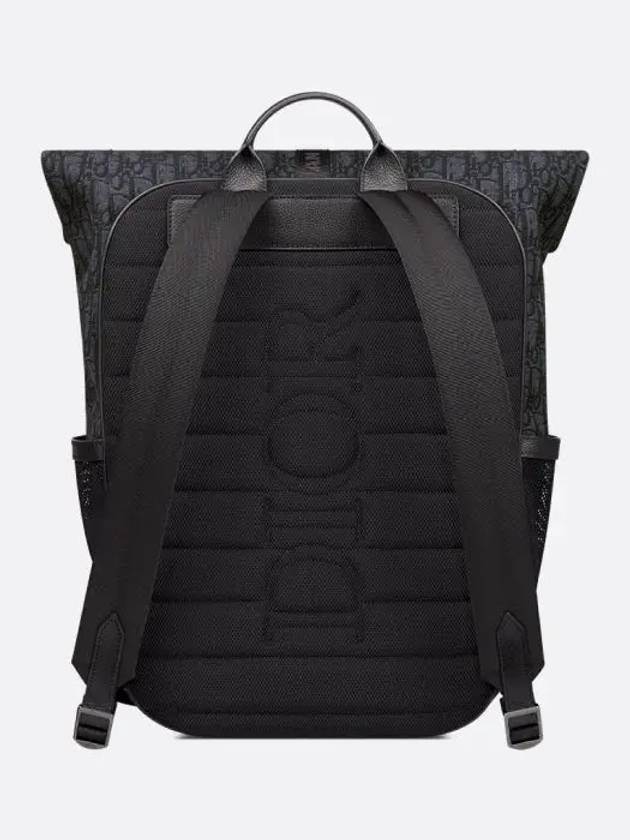 Men s 8 Roll Top Backpack Oblique Jacquard 1ESBA216YKY H03E - DIOR - BALAAN 4