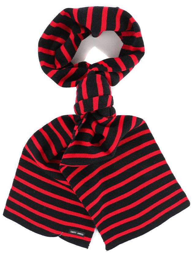 KH Duguay Stripe Muffler Red - SAINT JAMES - BALAAN 1