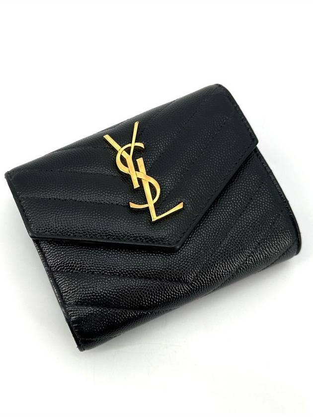 Monogram Envelope Gold Ring Wallet 403943 - SAINT LAURENT - BALAAN 1