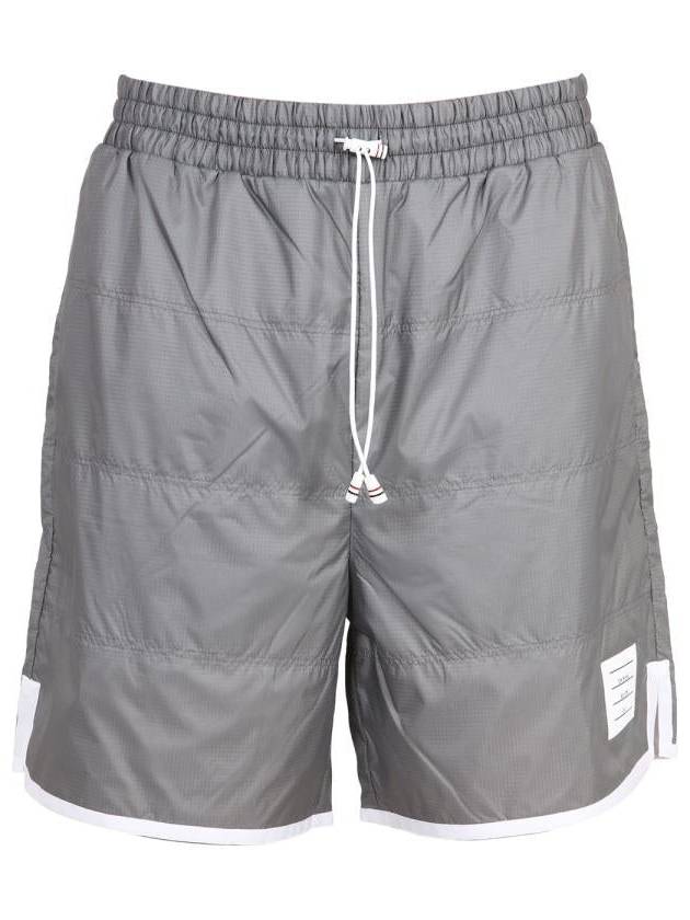 Ripstop Jersey Lining Track Shorts Grey - THOM BROWNE - BALAAN 2