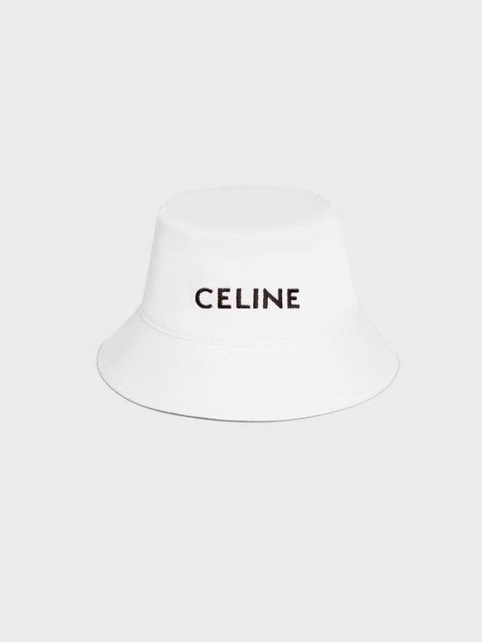 Bucket Hat Cotton Off White 2AUO4968P 01OW - CELINE - BALAAN 1