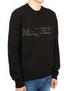 Embroidered Logo Knit Top Black - ALEXANDER MCQUEEN - BALAAN 4