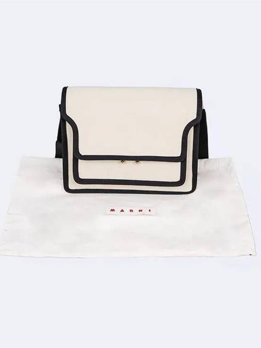 Trunk Soft Knit Medium Cross Bag Ivory - MARNI - BALAAN.