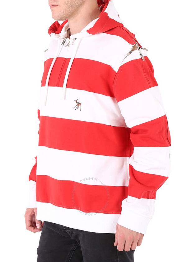 striped zipped hoodie - BURBERRY - BALAAN 4