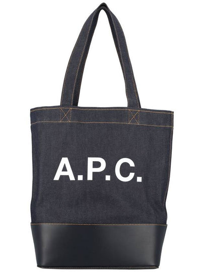 Logo Denim Axelle Tote Bag Navy - A.P.C. - BALAAN 2