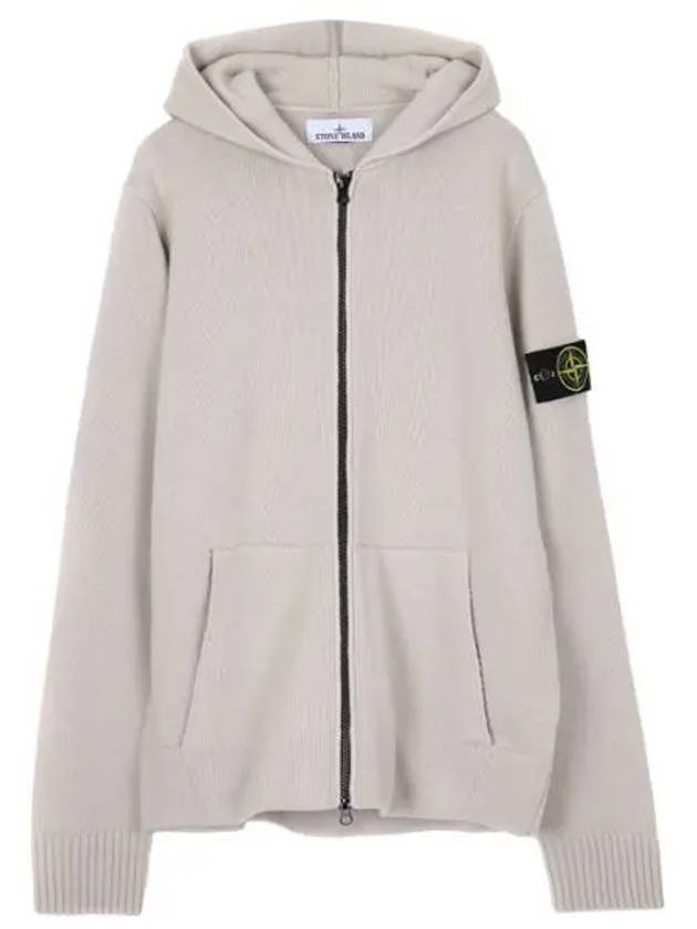 Geelong wool hooded knit cardigan loose fit men - STONE ISLAND - BALAAN 1