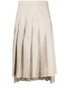 Classic Typewriter Midi Pleated Skirt Khaki - THOM BROWNE - BALAAN 2