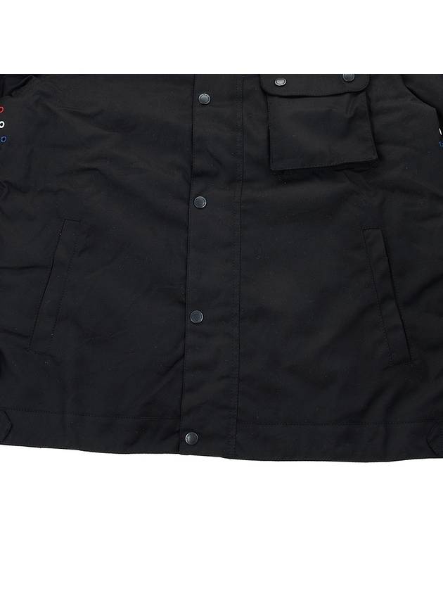 Logo Patch Workers Wax Jacket Black - BARBOUR - BALAAN 9