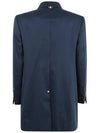 Men's Mackintosh Bal Collar Classic Single Coat Navy - THOM BROWNE - BALAAN 3