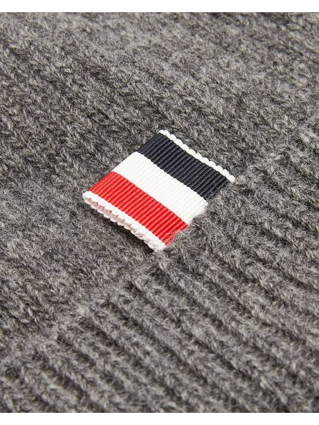 4 Bar Stripe Cashmere Beanie Grey - THOM BROWNE - BALAAN 4