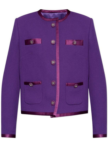 Dolce & Gabbana Wool Blazer, Women's, Purple - DOLCE&GABBANA - BALAAN 1