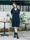 MET summer knit collar dress navy - METAPHER - BALAAN 5