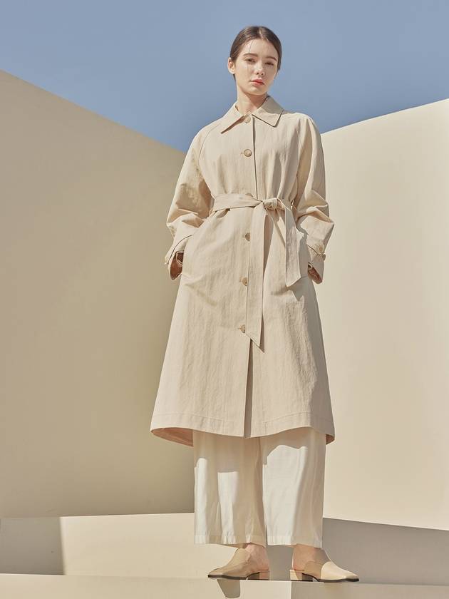 Edith Belt Long Trench Cream - ARIFF - BALAAN 2