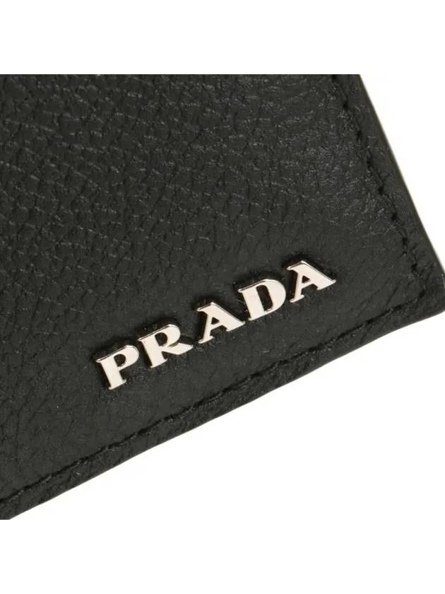 Vitello Logo Leather Card Wallet Black - PRADA - BALAAN 6