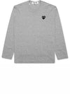 Black Heart Wappen Long Sleeve T-Shirt Light Grey - COMME DES GARCONS - BALAAN 2