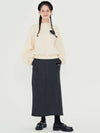 MET velvet detail present skirt charcoal - METAPHER - BALAAN 4