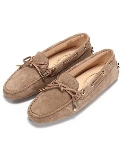 Gommino Suede Driving Shoes Beige - TOD'S - BALAAN 2