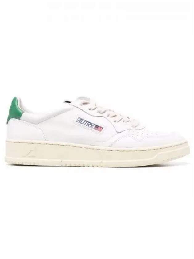 Medalist Green Tab Leather Low Top Sneakers White - AUTRY - BALAAN 2