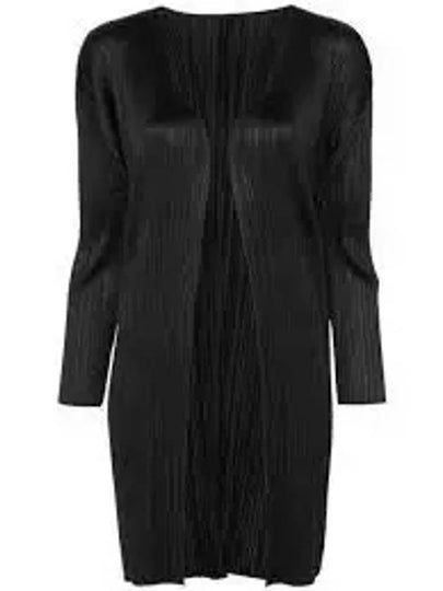 Pleats Open Cardigan Black - ISSEY MIYAKE - BALAAN 2