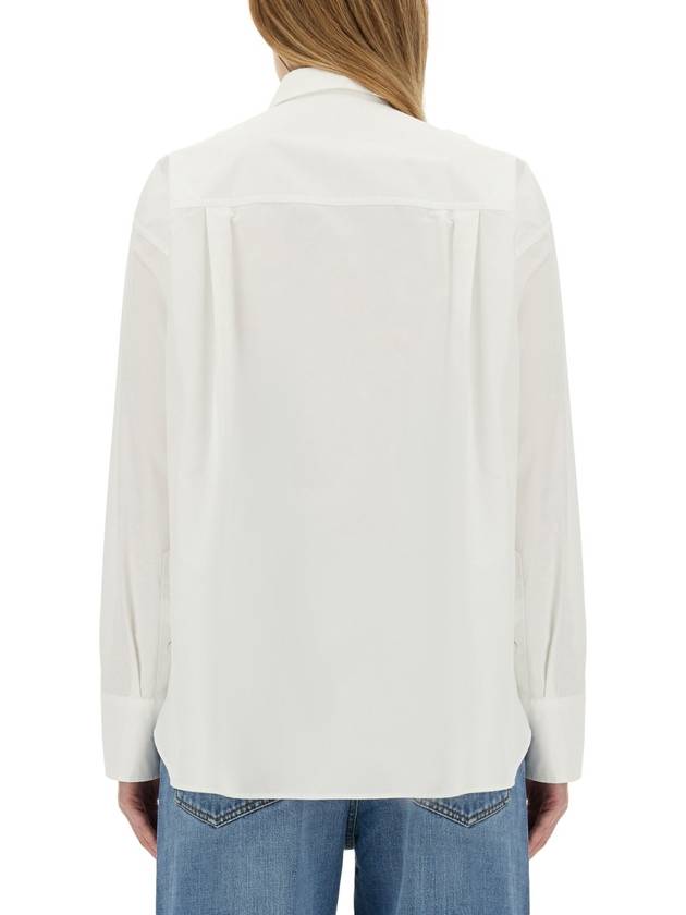 Women's Floral Cut-Out Long Sleeve Shirt White - VALENTINO - BALAAN 4