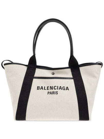 Women s Biarritz Medium Tote Bag Beige Black - BALENCIAGA - BALAAN 2