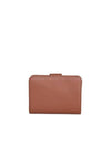 Triangle Logo Leather Half Wallet Cognac - PRADA - BALAAN 3