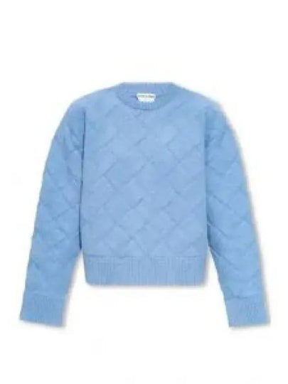 Intrecciato Wool Knit Top Light Blue - BOTTEGA VENETA - BALAAN 2