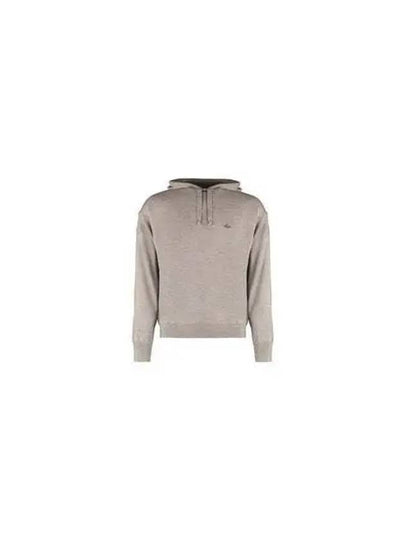 Embroidered Logo Virgin Wool Hoodie Grey - VIVIENNE WESTWOOD - BALAAN 2