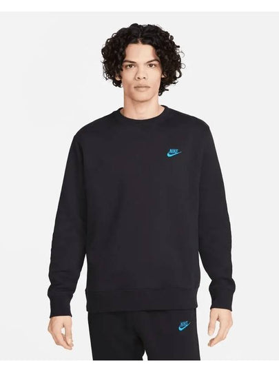 Men's NSW Club Crew Sweatshirt Black - NIKE - BALAAN 2