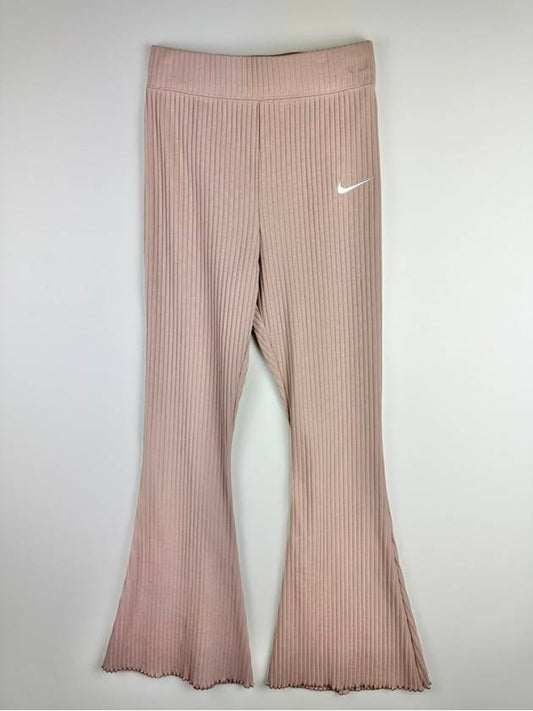 Tight fit high waist ribbed pants DV7869 272 pink beige WOMENS S M Asian - NIKE - BALAAN 1