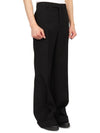 Wide Leg Gabardine Tailored Straight Pants Black - GUCCI - BALAAN 4