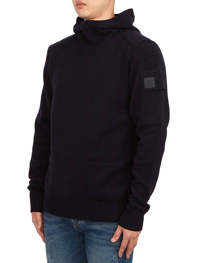 Metropolis Hooded Knit Top Navy - CP COMPANY - BALAAN 3