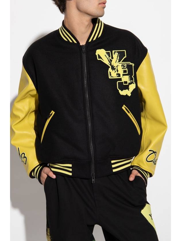 Letterman Striped Bomber Jacket Yellow - Y-3 - BALAAN 4