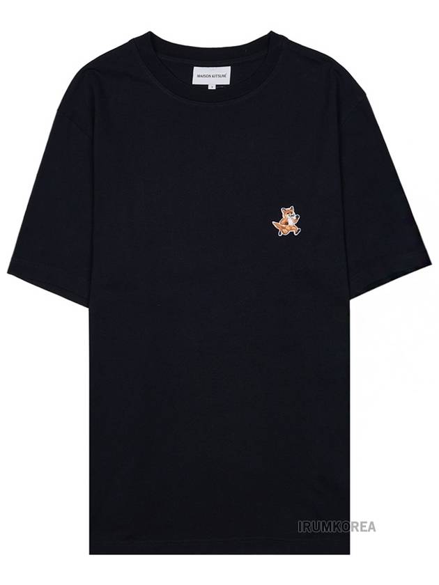 Speedy Fox Patch Comfort Short Sleeve T-Shirt Black - MAISON KITSUNE - BALAAN 11