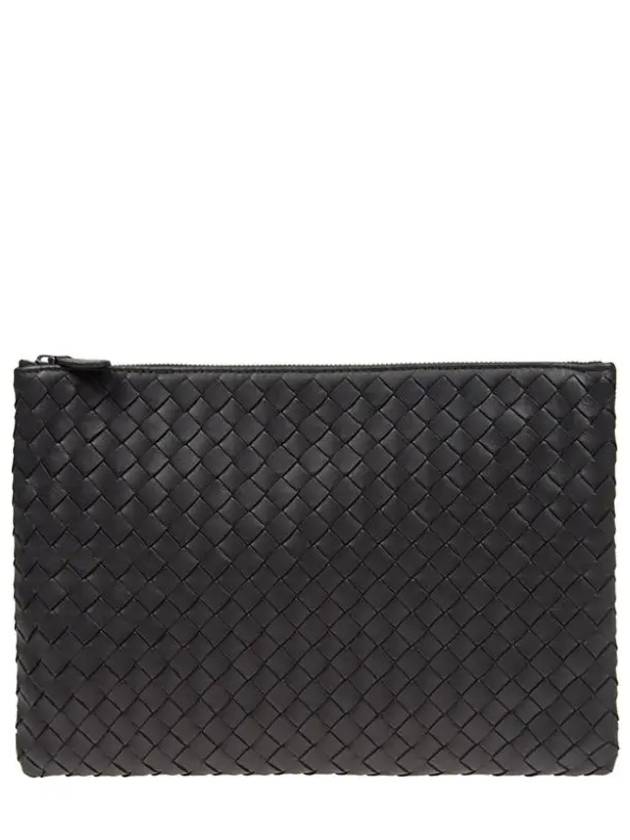 Intrecciato Clutch Bag Black - BOTTEGA VENETA - BALAAN 2