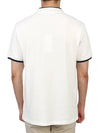 Logo Patch Short Sleeve Cotton Polo Shirt White - KENZO - BALAAN 5