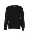 Crewneck Soft Cotton Knit Top Black - STONE ISLAND - BALAAN 1