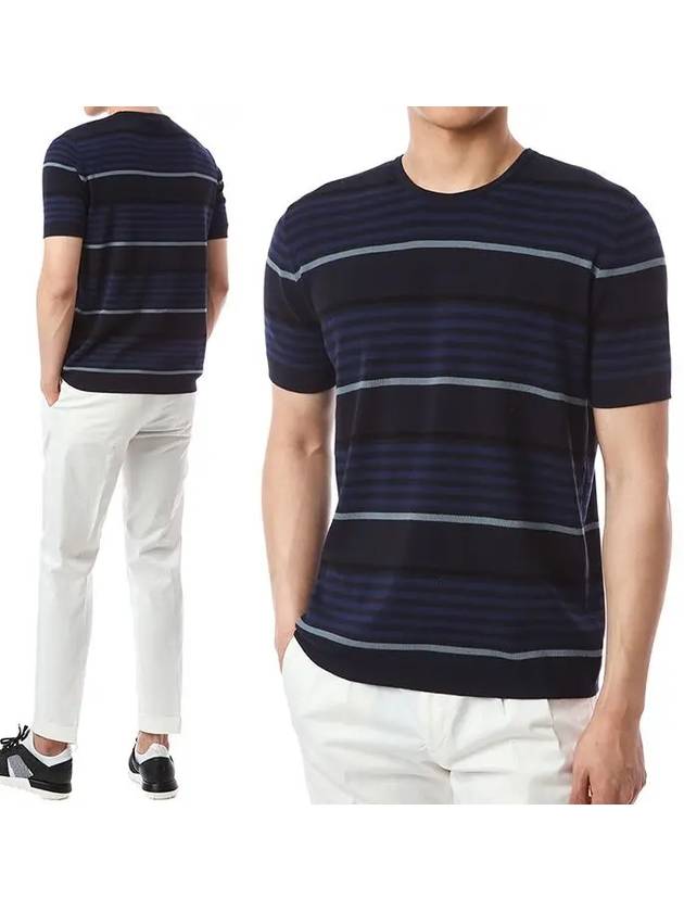 Striped short sleeve knit RC13021 10 - ROBERTO COLLINA - BALAAN 1