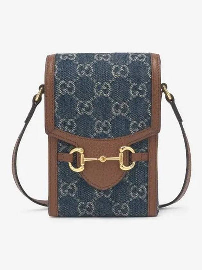 Horsebit 1955 Mini Bag Denim Brown - GUCCI - BALAAN 2