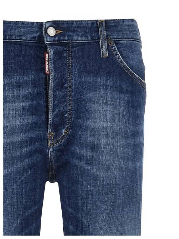 Cotton Back Logo Patch Jeans Blue - DSQUARED2 - BALAAN 4