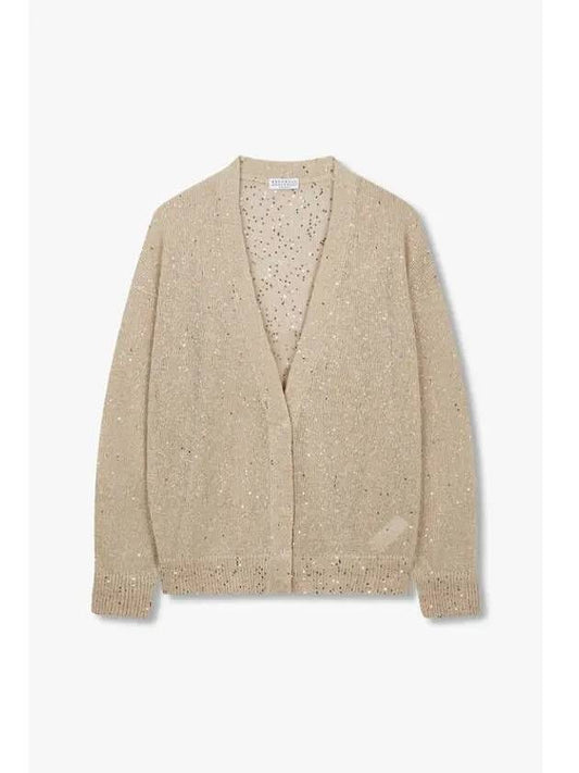 Women s Hidden Snap Button Knit Cardigan Beige - BRUNELLO CUCINELLI - BALAAN 1