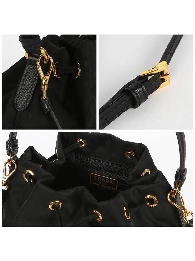 Duet Re-Nylon Bucket Bag Black - PRADA - BALAAN 7