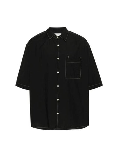 Double Pocket Short Sleeve Shirt Black - LEMAIRE - BALAAN 1