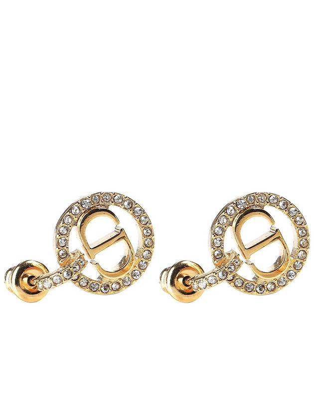 Petit CD Crystal Earrings Gold - DIOR - BALAAN 2